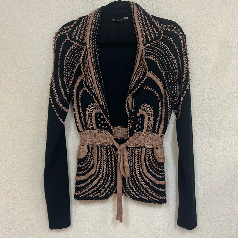 Elegant Black and Tan Women's Blazer